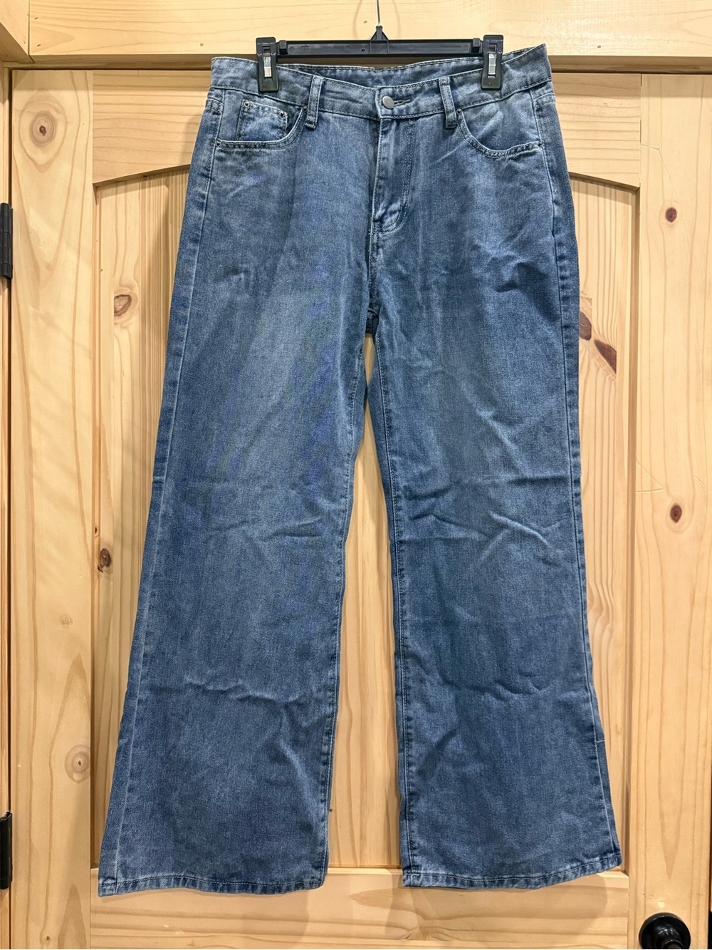 NEW Women's Wide Leg Blue Denim Jeans